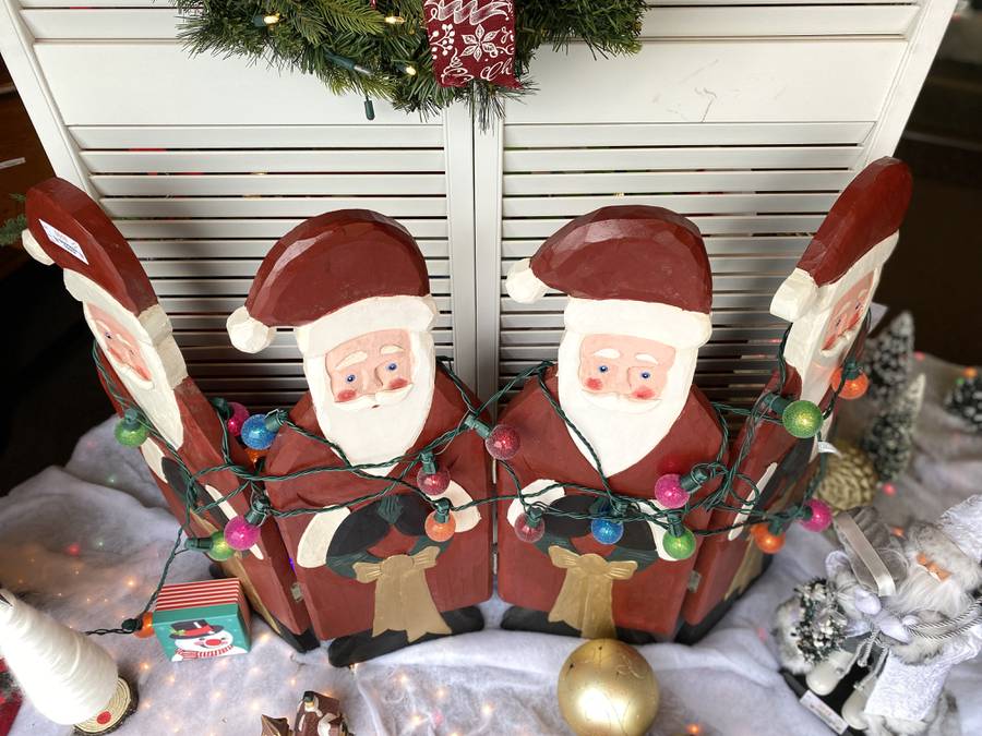 wooden santa claus